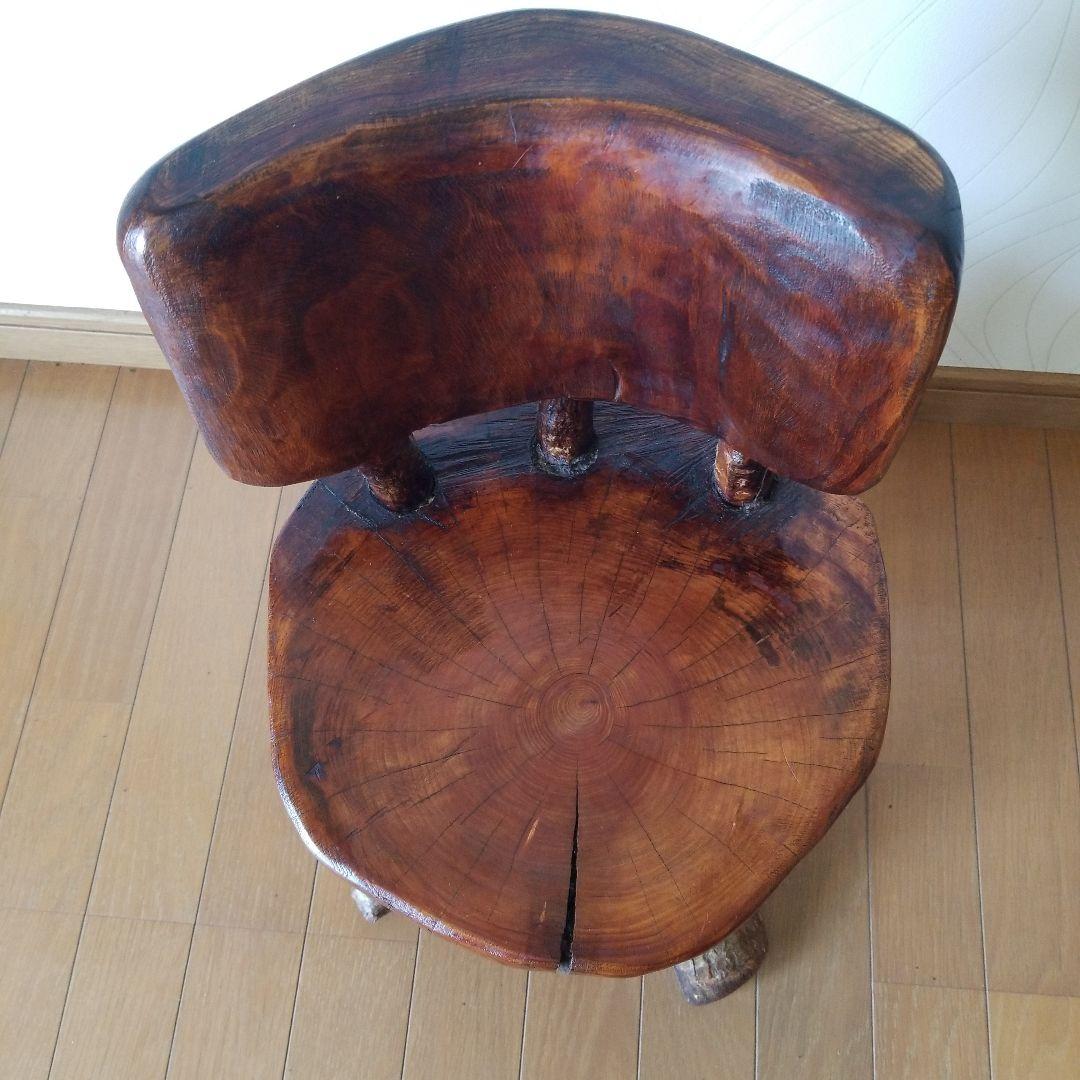 オブジェ　置物　椅子　置台《レア1点物》　ひのき&山櫻