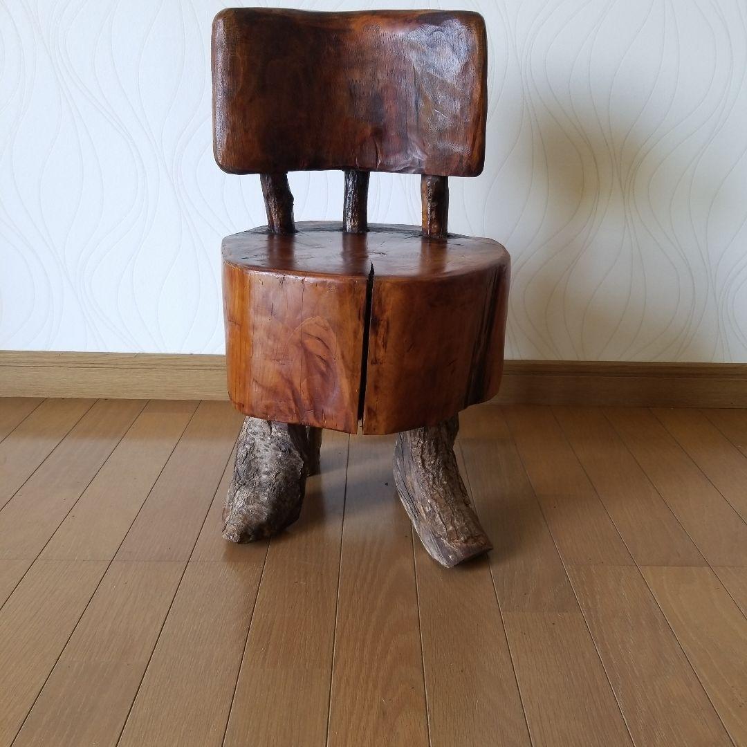 オブジェ　置物　椅子　置台《レア1点物》　ひのき&山櫻