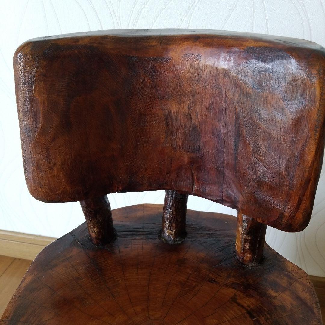 オブジェ　置物　椅子　置台《レア1点物》　ひのき&山櫻