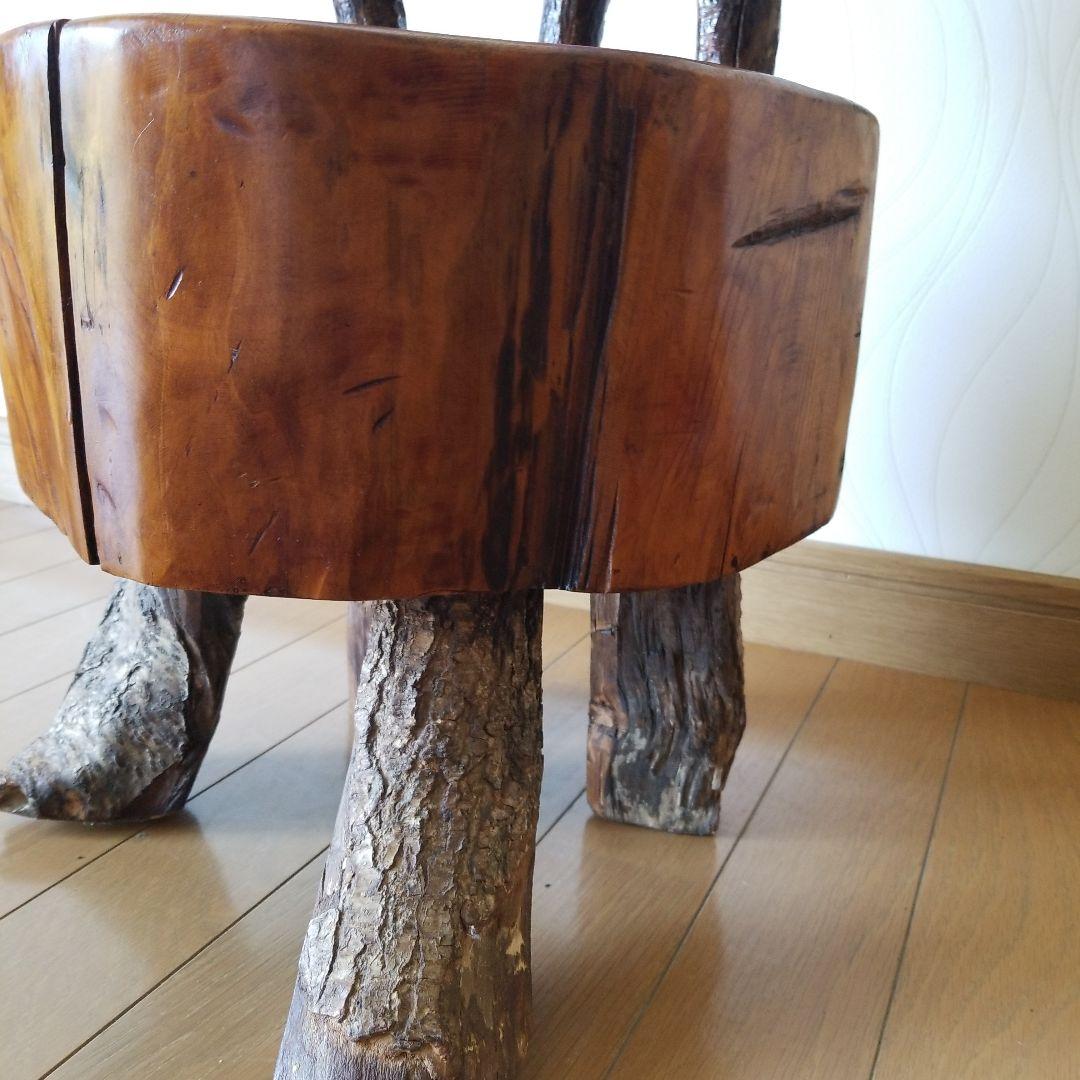 オブジェ　置物　椅子　置台《レア1点物》　ひのき&山櫻