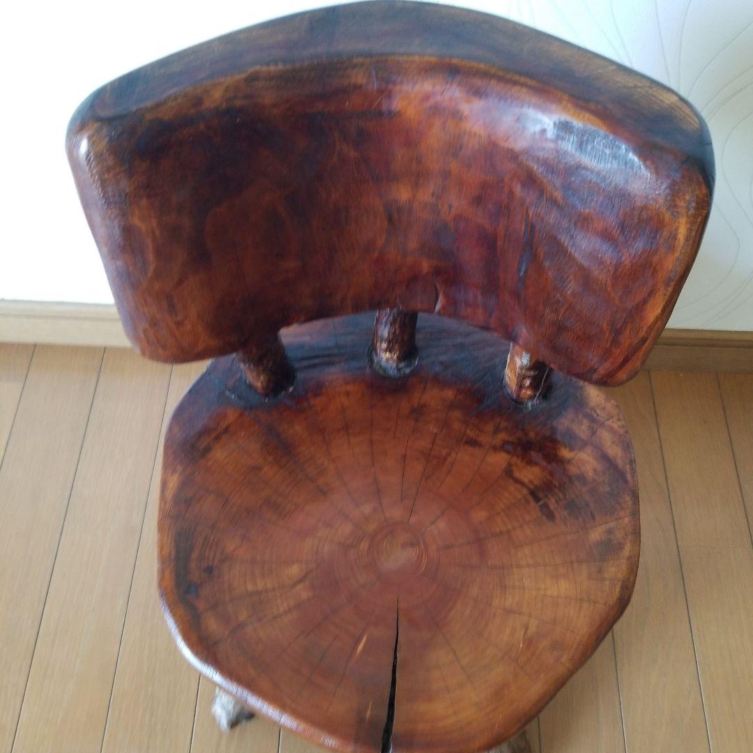 オブジェ　置物　椅子　置台《レア1点物》　ひのき&山櫻