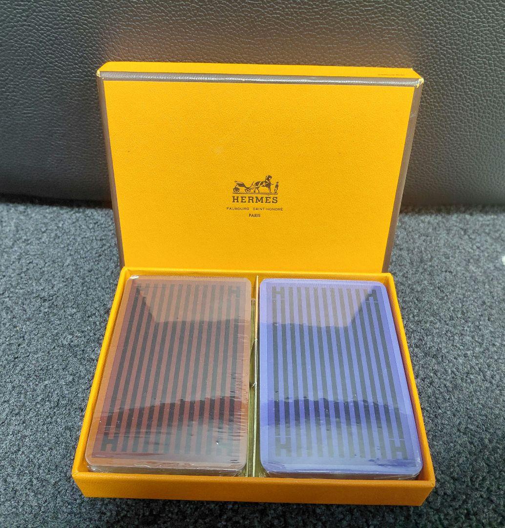 【新品未使用】HERMES トランプ 2デッキ 赤と青