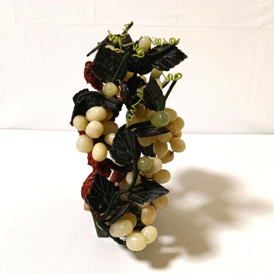 中国美術 翡翠玉石ぶどう鉢植玉石彫刻 置物 天然石 置物 インテリアヒスイ