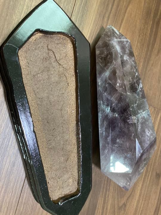 アメジスト　ダブルポイント　特大　台座つき