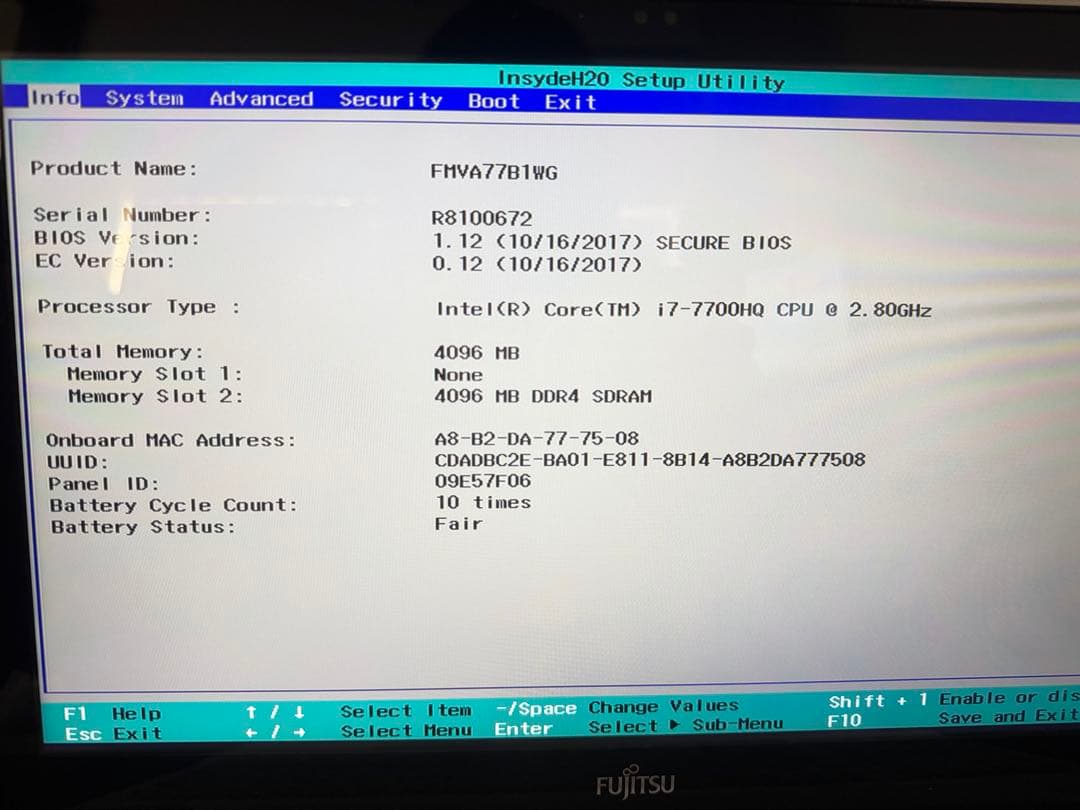 【ジャンク】FUJITSU LIFEBOOK AH77/B1 Blu/Ray