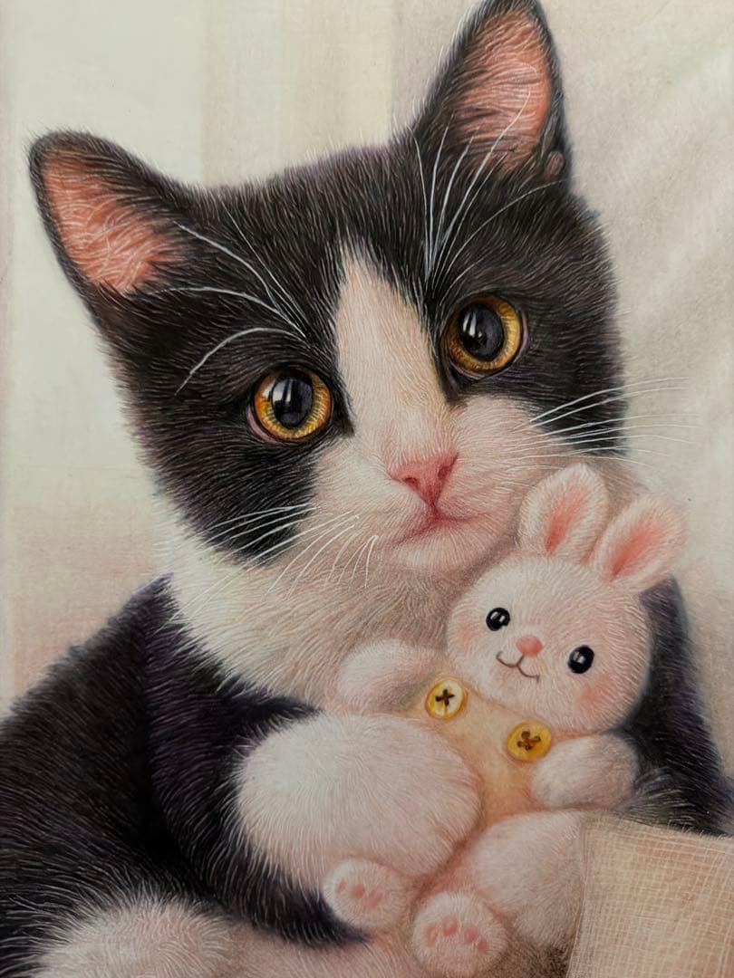 色鉛筆画 A4 だいじなともだち