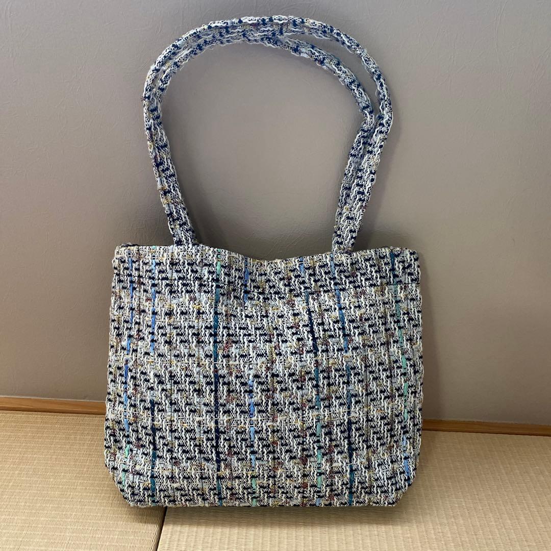 【未使用】シャネルノベルティ ツイード トートバッグ スパンコール ココマーク