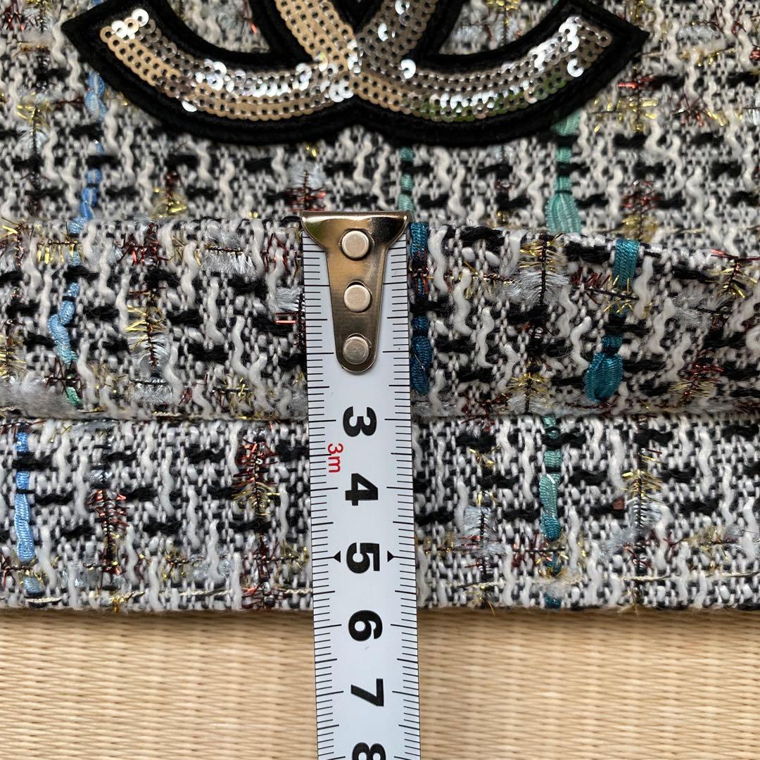 【未使用】シャネルノベルティ ツイード トートバッグ スパンコール ココマーク