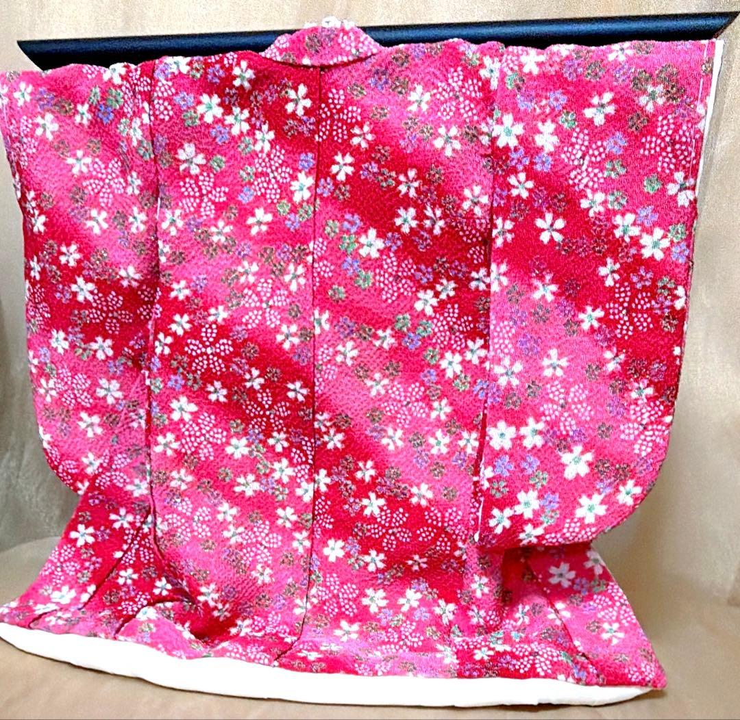 ちりめん花柄ミニ和装