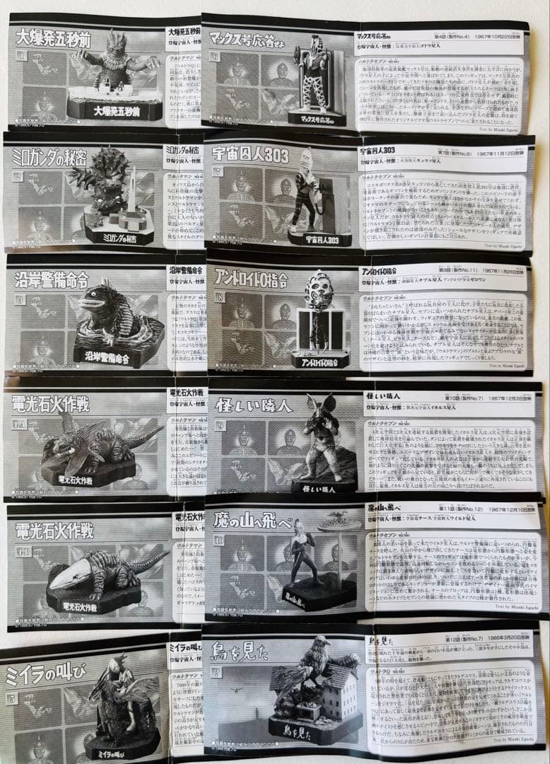 ウルトラ怪獣名鑑ウルトラマン&ウルトラセブン1stシーズンエピソード12種セット