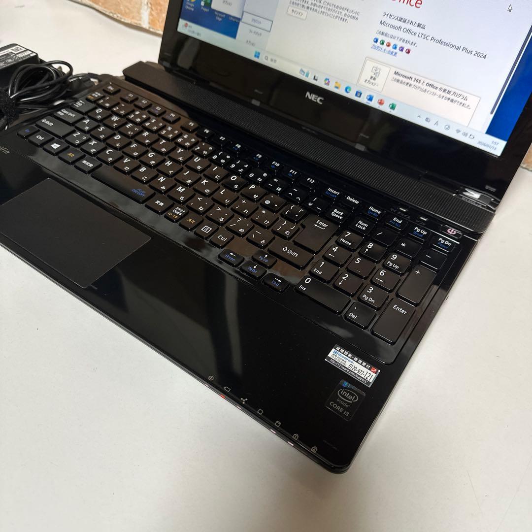 NECノート PC Webカメラ　高速起動SSDWindows11 オフィス付き
