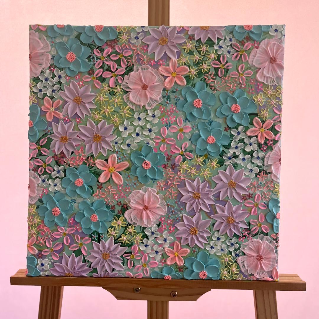 立体花　アート フラワーアート ガーデン ボタニカルアート 花 花の絵 花柄