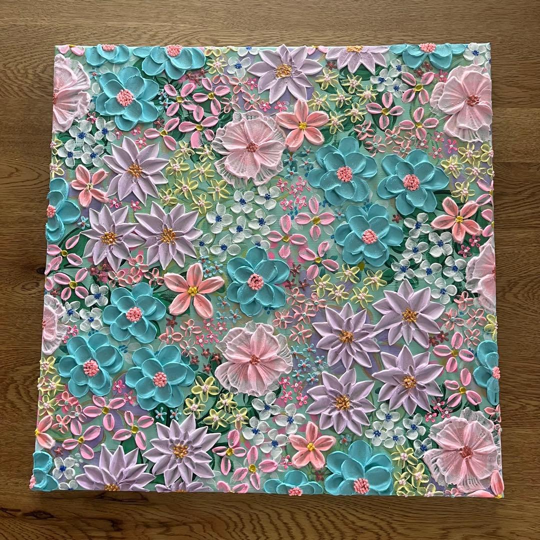 立体花　アート フラワーアート ガーデン ボタニカルアート 花 花の絵 花柄