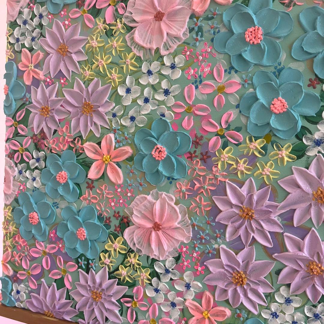 立体花　アート フラワーアート ガーデン ボタニカルアート 花 花の絵 花柄