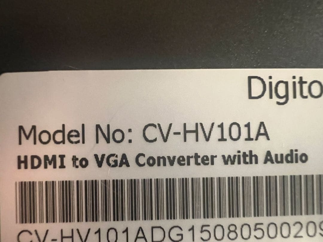 その他 Digitogo HDMI to VGA Converter CV-HV101A