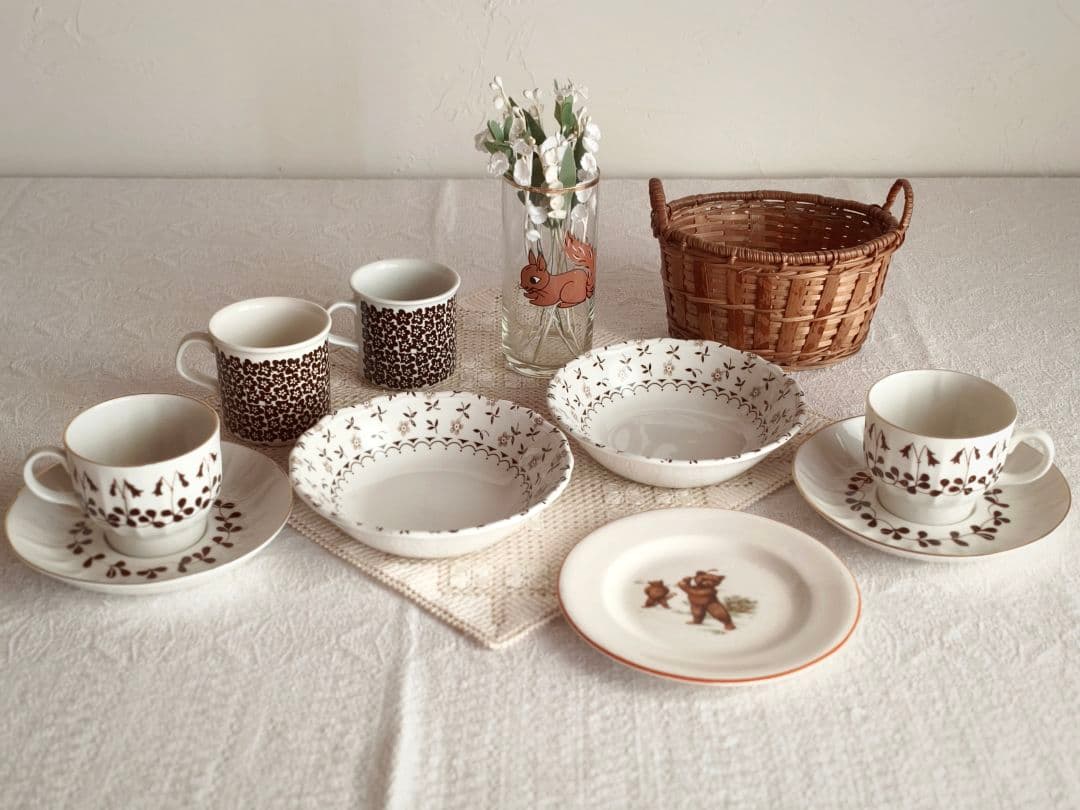 * vintage plate ❀ 優しい 小花柄の 深皿 b