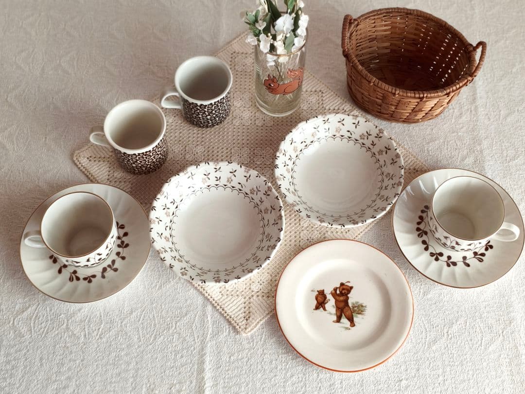 * vintage plate ❀ 優しい 小花柄の 深皿 b