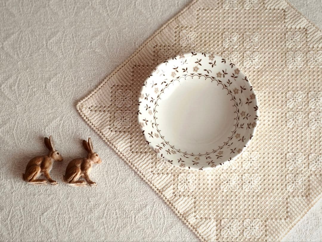 * vintage plate ❀ 優しい 小花柄の 深皿 b