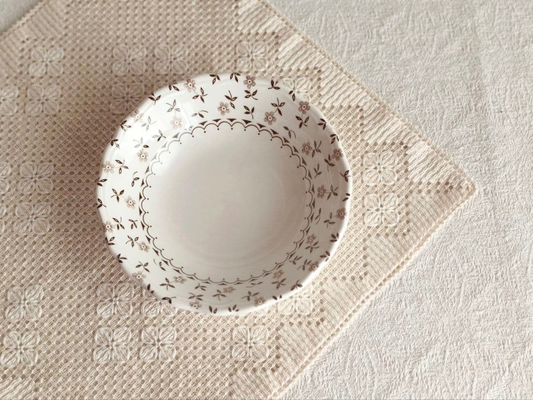 * vintage plate ❀ 優しい 小花柄の 深皿 b