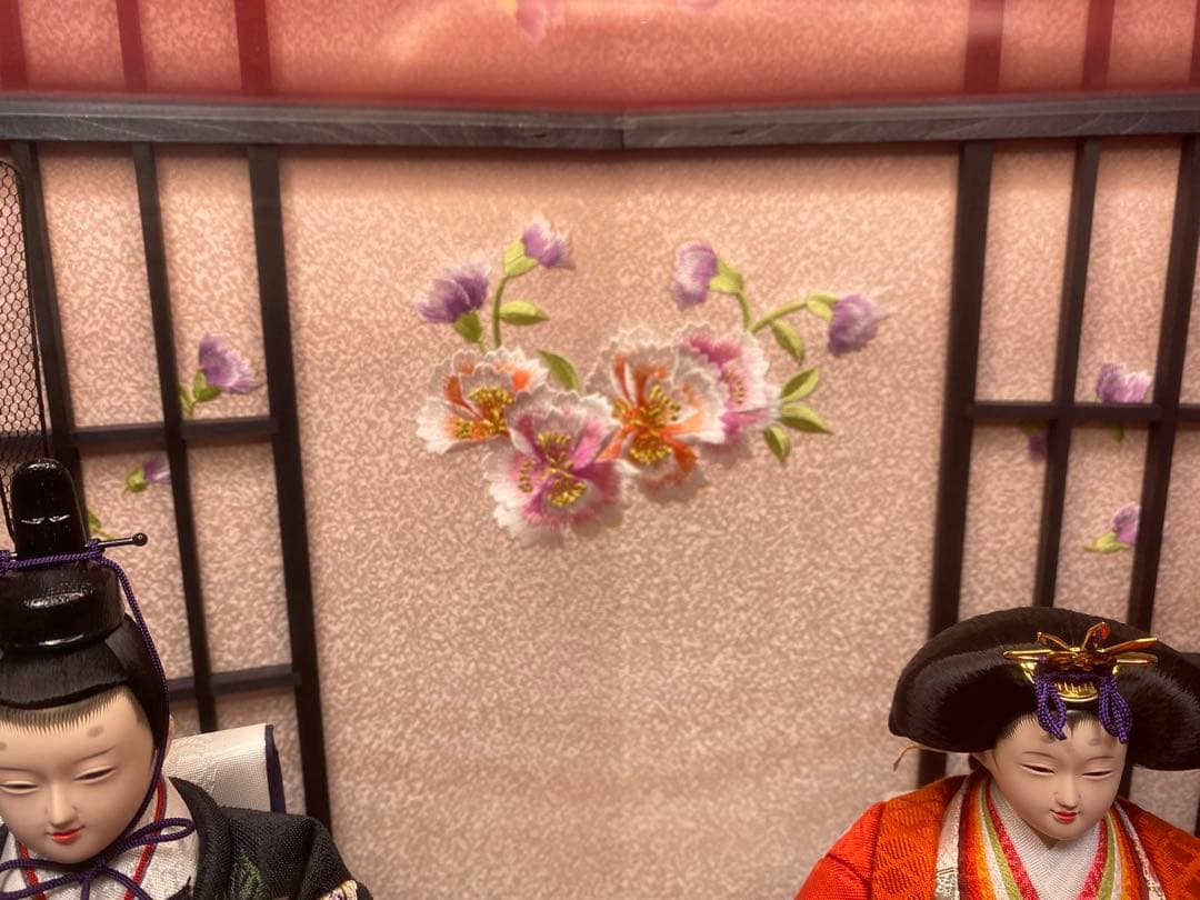 東京久月　雛人形　立親王ガラスケース飾り・間口約４８×奥行約３３×高さ約４３㎝