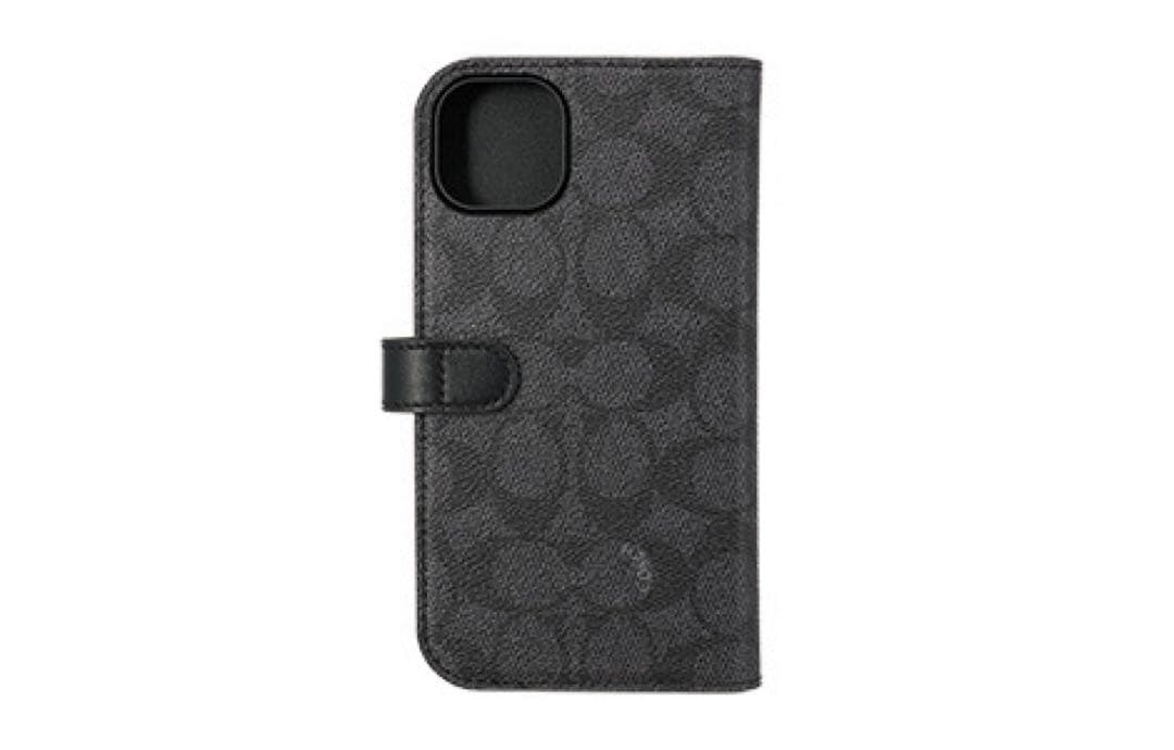 iPhone 15Plus COACH ブックタイプケース ブラック 手帳型