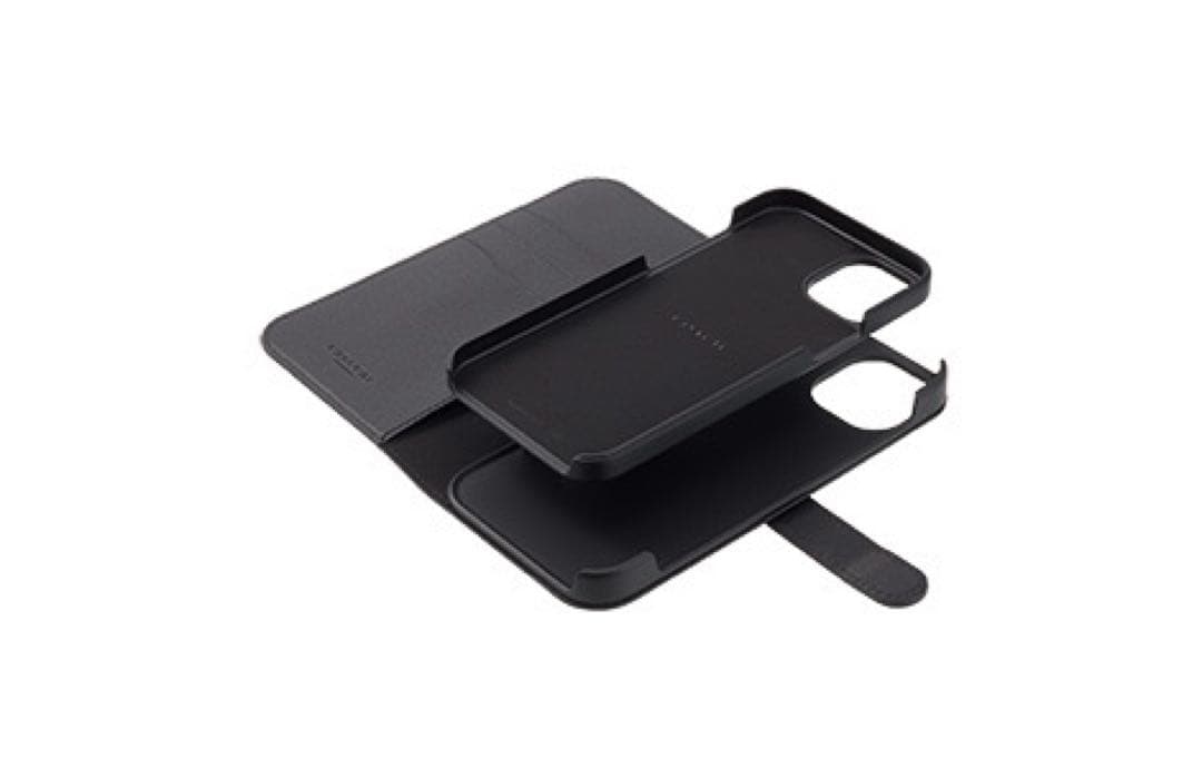 iPhone 15Plus COACH ブックタイプケース ブラック 手帳型