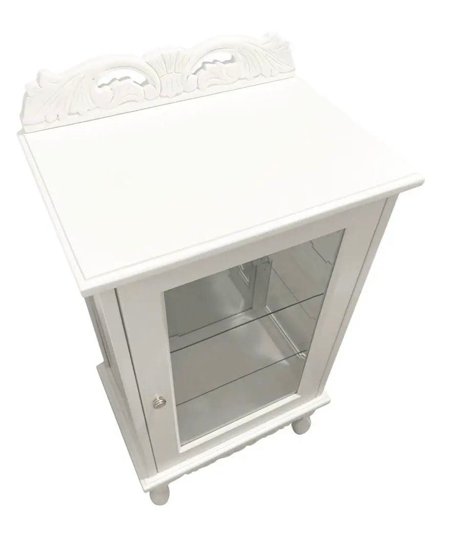 ロマンティックプリンセス　アンティーク風ガラスキャビネット