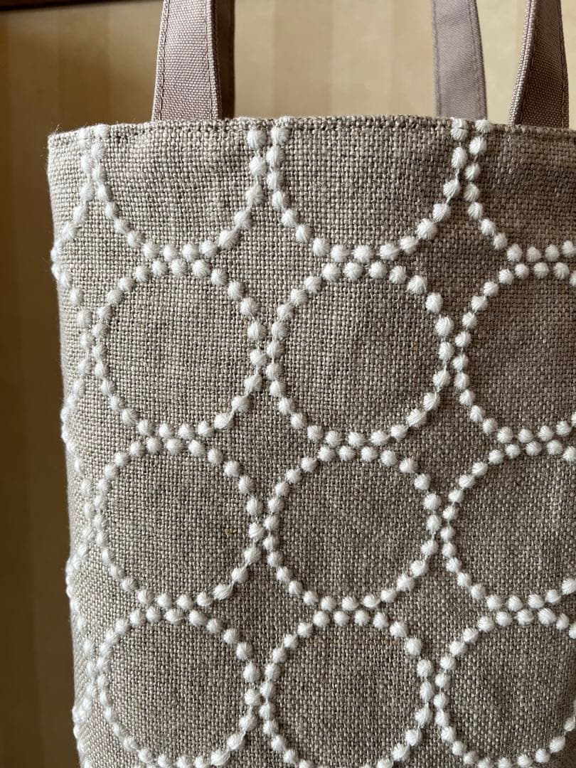 ハンドメイド　縦長トートバッグ　ミナペルホネン タンバリン
