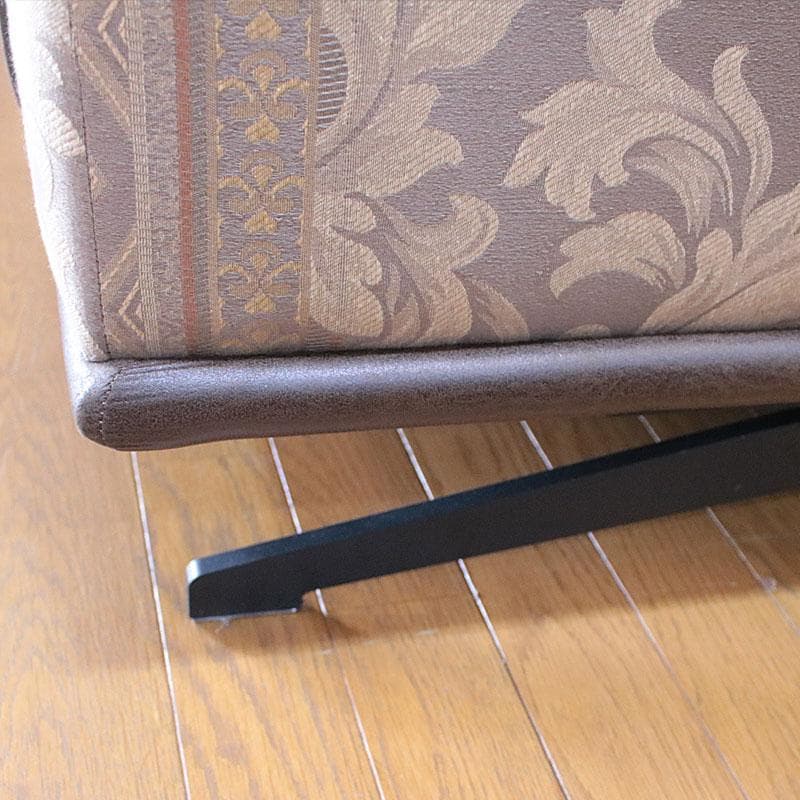 3人掛けソファ 金属脚付き ファブリック ダマスク エレガント 358-043