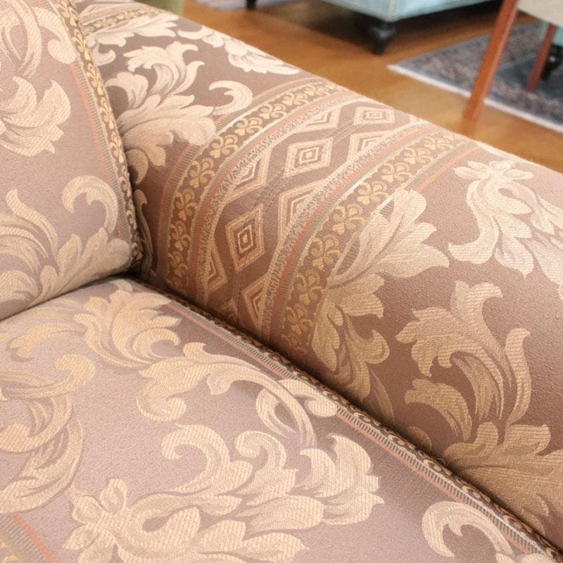 3人掛けソファ 金属脚付き ファブリック ダマスク エレガント 358-043