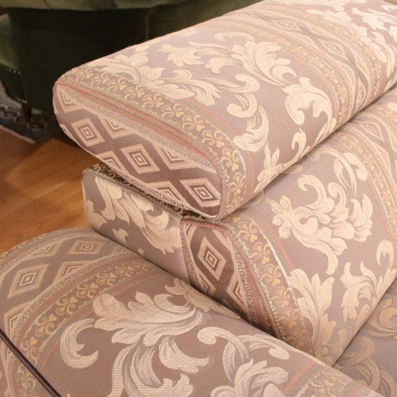 3人掛けソファ 金属脚付き ファブリック ダマスク エレガント 358-043