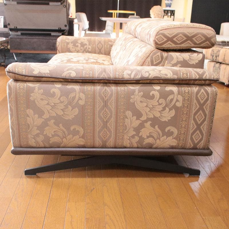 3人掛けソファ 金属脚付き ファブリック ダマスク エレガント 358-043