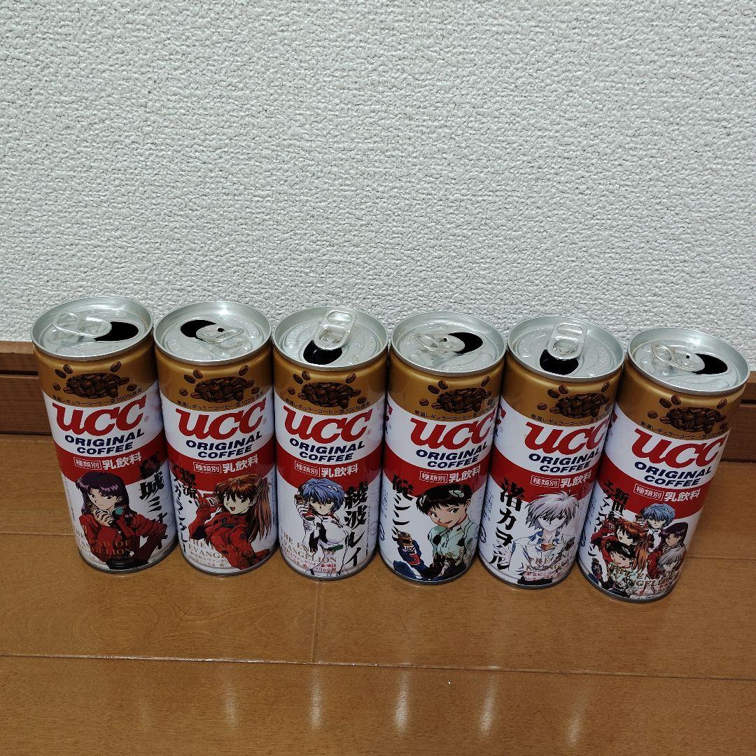 【エヴァ缶 初期】UCC エヴァンゲリオン コラボ缶 全6缶セット
