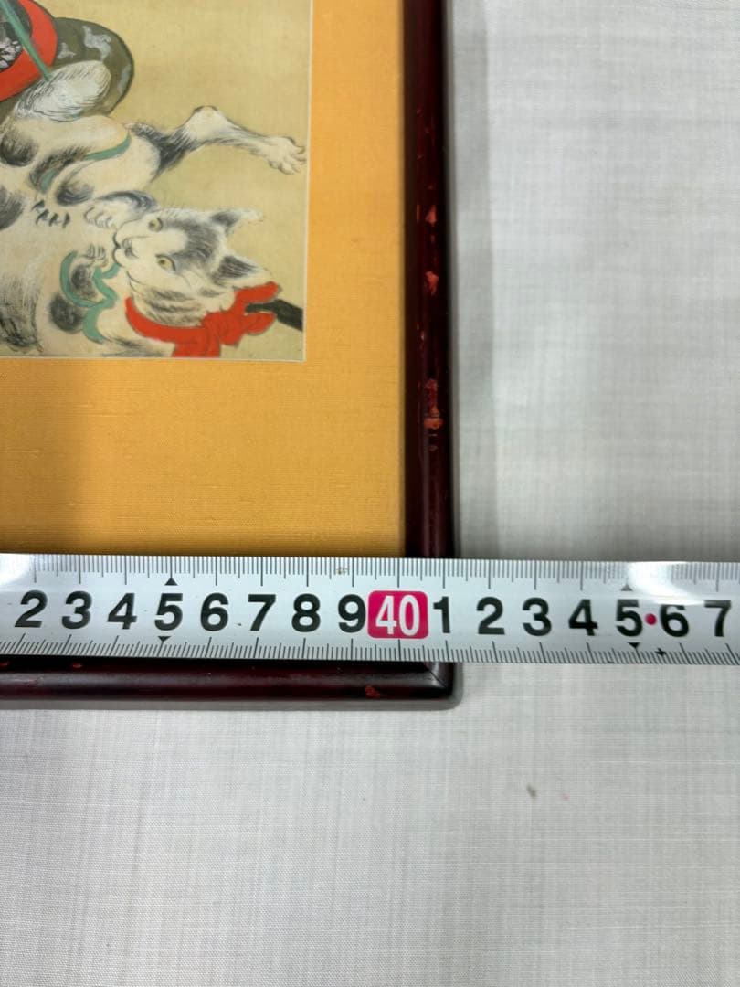 日本画 浮世絵 美人画 猫 絵画 額