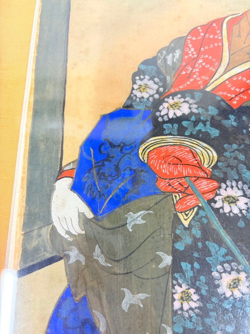 日本画 浮世絵 美人画 猫 絵画 額