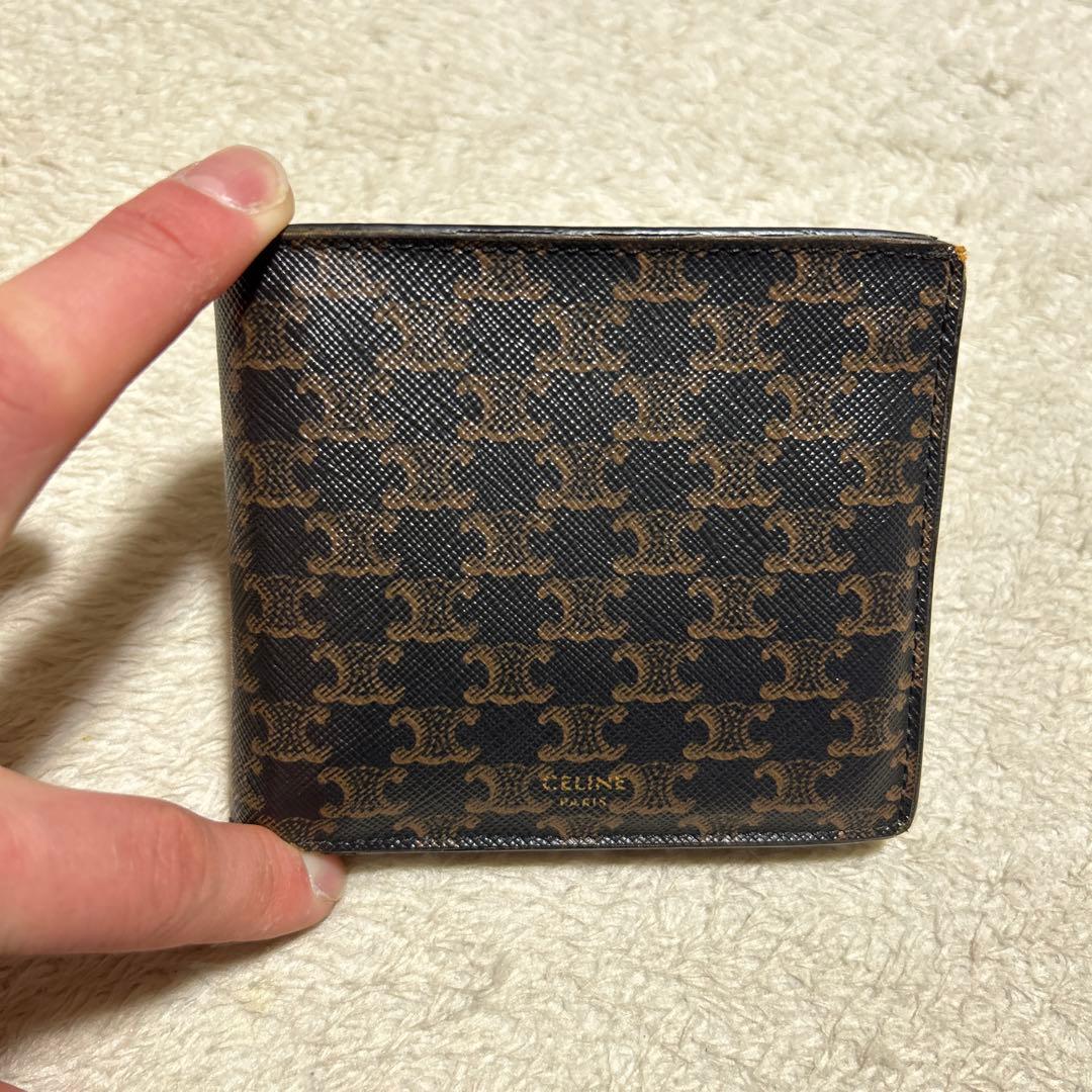 CELINE メンズ財布　２つ折り　トリオンフ柄