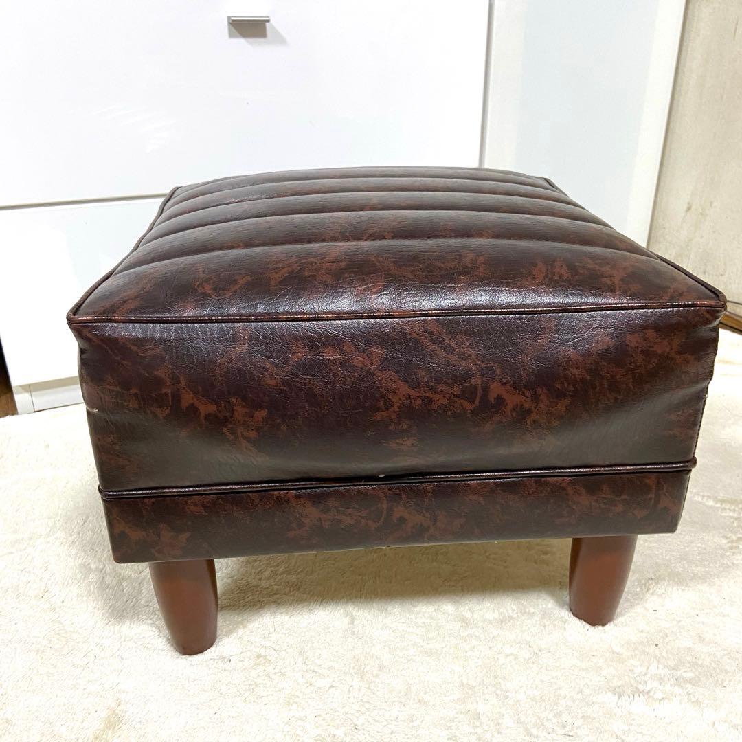 【美品】オールドカリモク家具 ヴィンテージ オットマン スクエアスツール