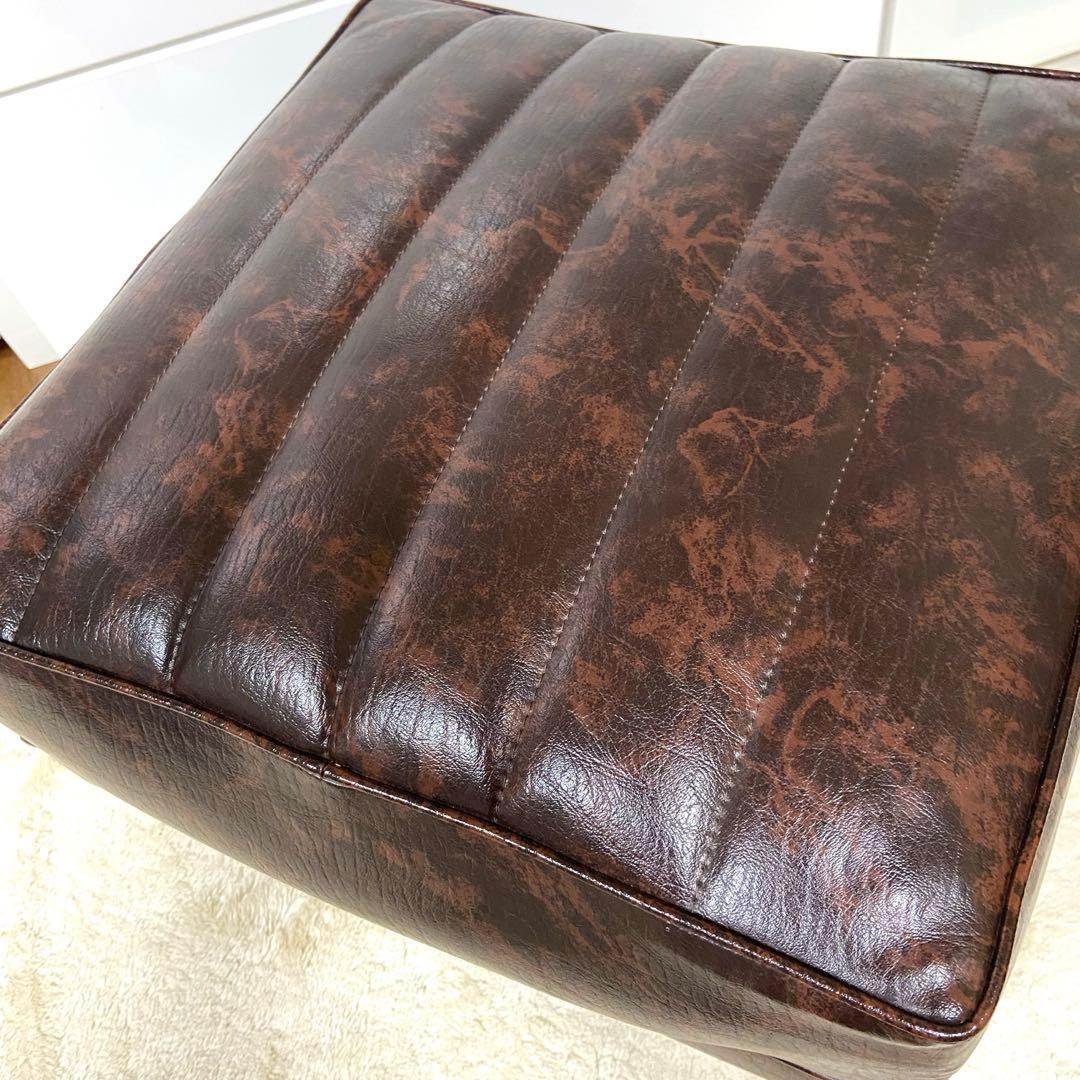 【美品】オールドカリモク家具 ヴィンテージ オットマン スクエアスツール