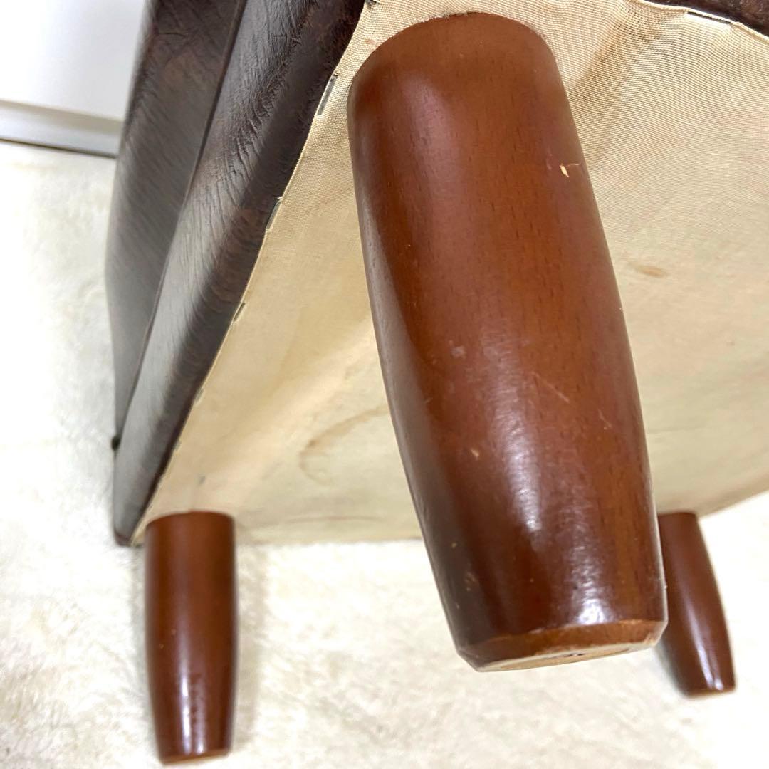 【美品】オールドカリモク家具 ヴィンテージ オットマン スクエアスツール