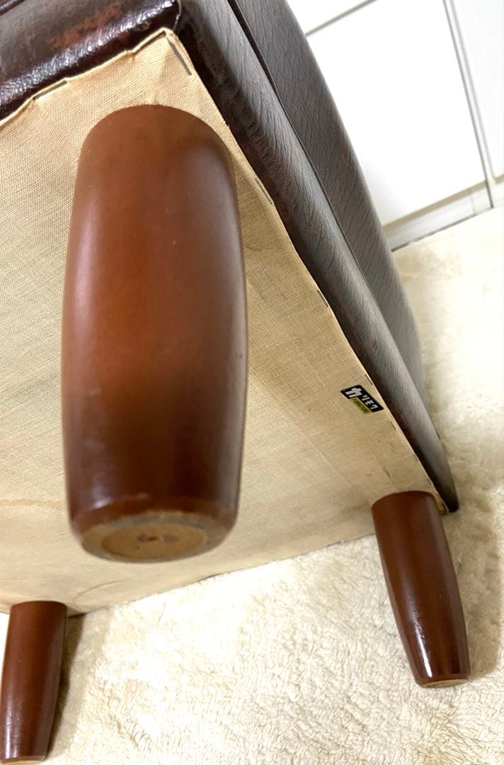 【美品】オールドカリモク家具 ヴィンテージ オットマン スクエアスツール