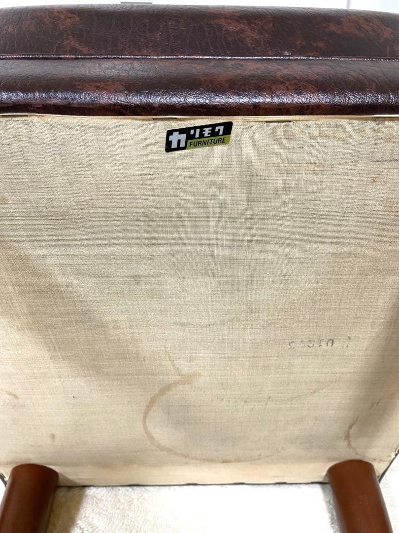 【美品】オールドカリモク家具 ヴィンテージ オットマン スクエアスツール