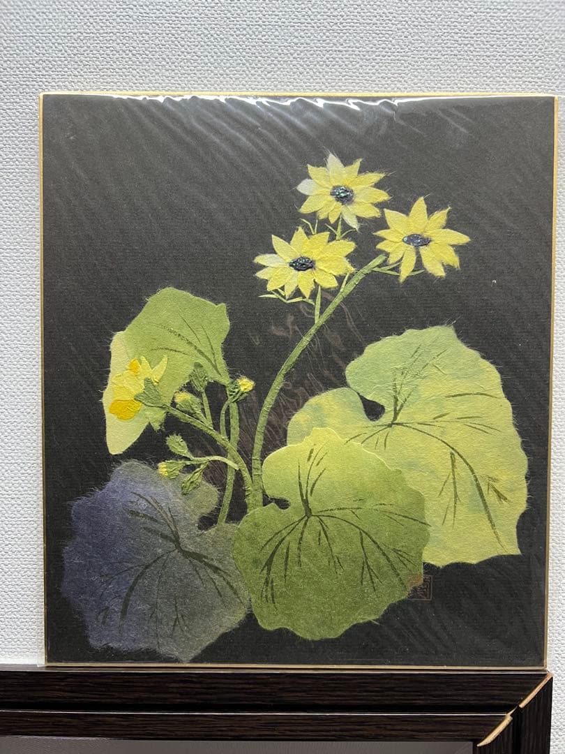 ちぎり絵 花の絵画
