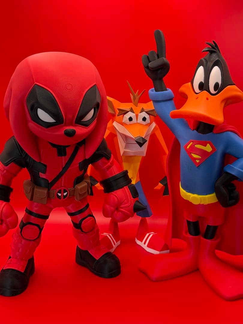 デッドプール 特大フィギュア 30cm マルチカラー3Dプリント 重厚感 高精度