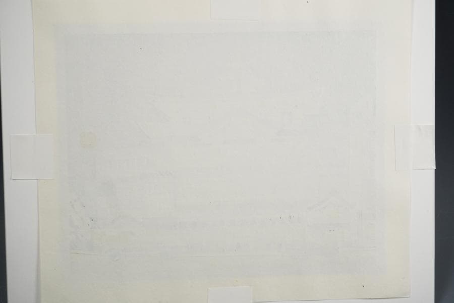 版画家 徳力富吉郎 木版画「南座顔見世」額入り 額装