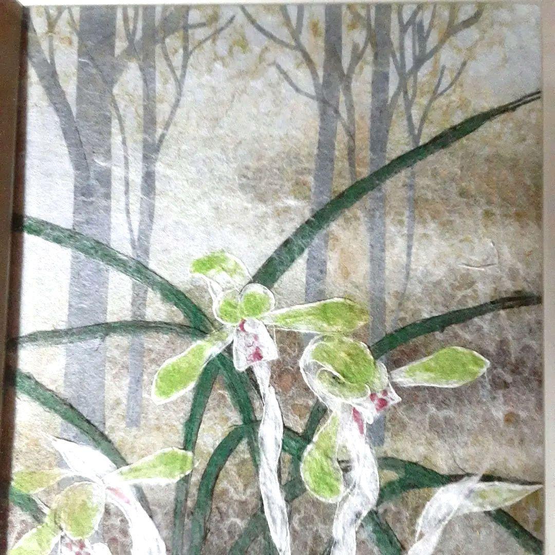 小原和紙　工芸画　春蘭 S