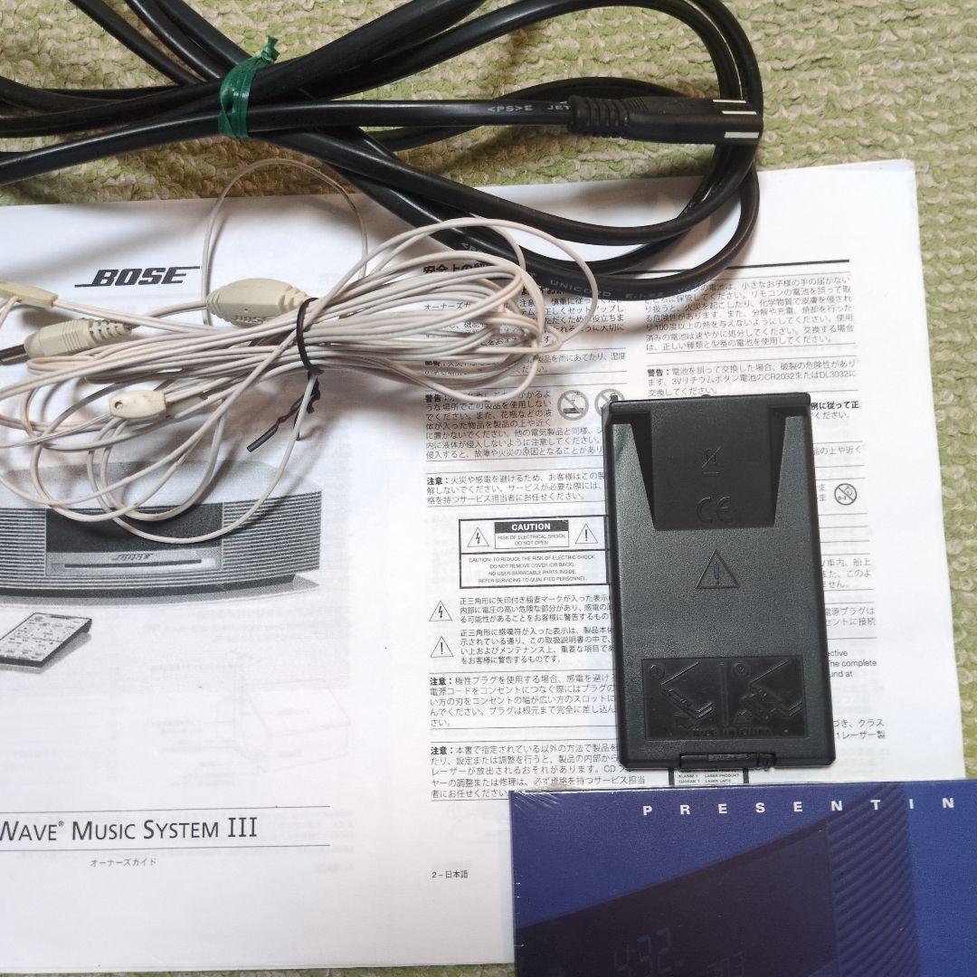 BOSE Wave Music System Ⅲ完動品ワイドFM各種付属品、取説