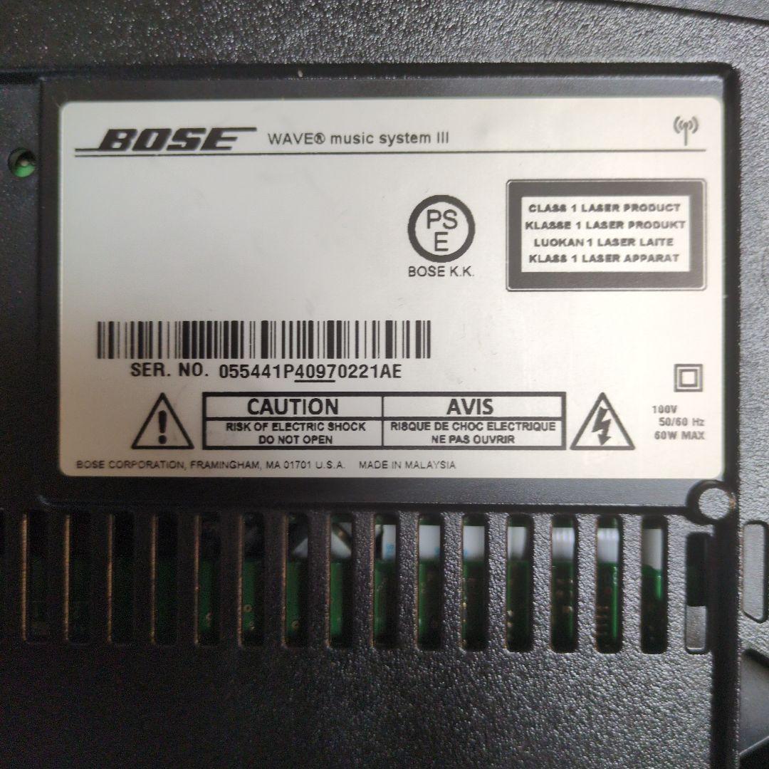 BOSE Wave Music System Ⅲ完動品ワイドFM各種付属品、取説