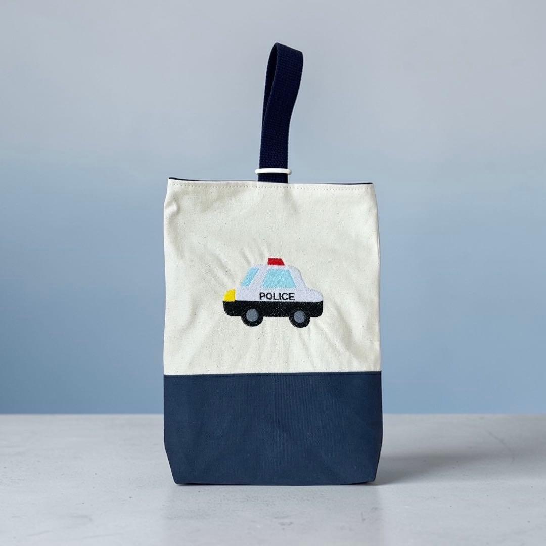 働く車　刺繍のレッスンバッグ4点セット