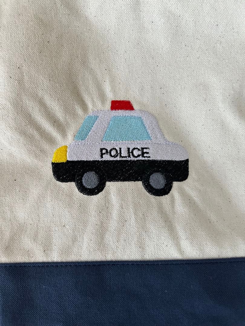 働く車　刺繍のレッスンバッグ4点セット