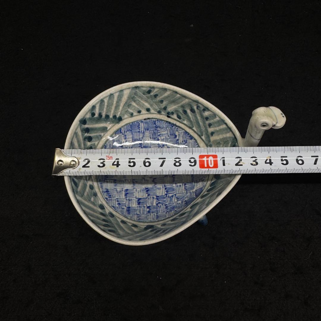 有田焼　やきもの 染付　鳥形　三足鉢 伊万里